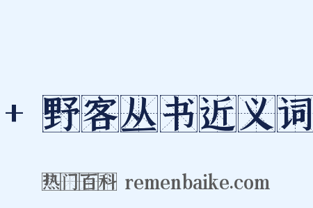 +野客丛书近义词是什么意思的图片